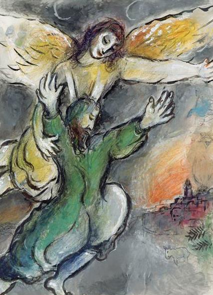 Moise segnet die Kinder Israels den Zeitgenossen Marc Chagall Ölgemälde